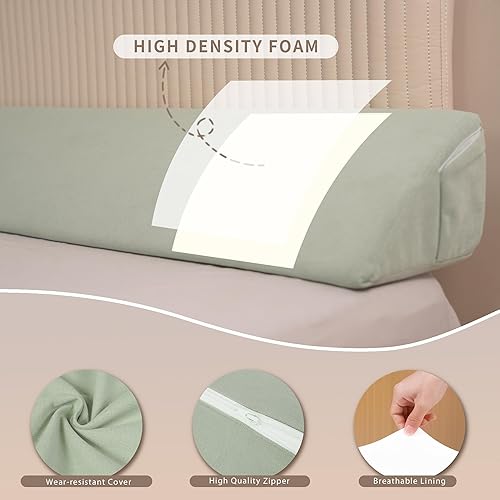 Miniatura 5 de Aurako Almohada de cuña para cama de tamaño individual, almohada para cabecero, colchón de cuña, relleno de huecos de cama, triángulo, cuñas de