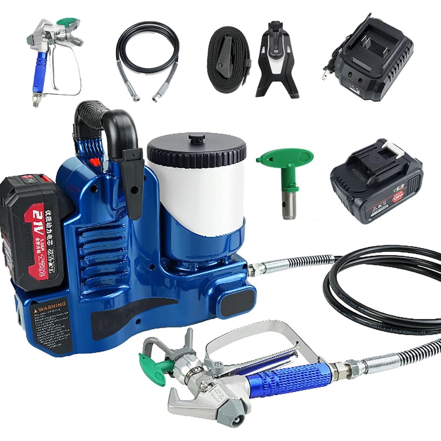 Pulvérisateur sans air sans fil 550W avec batterie lithium et pistolet à dos
