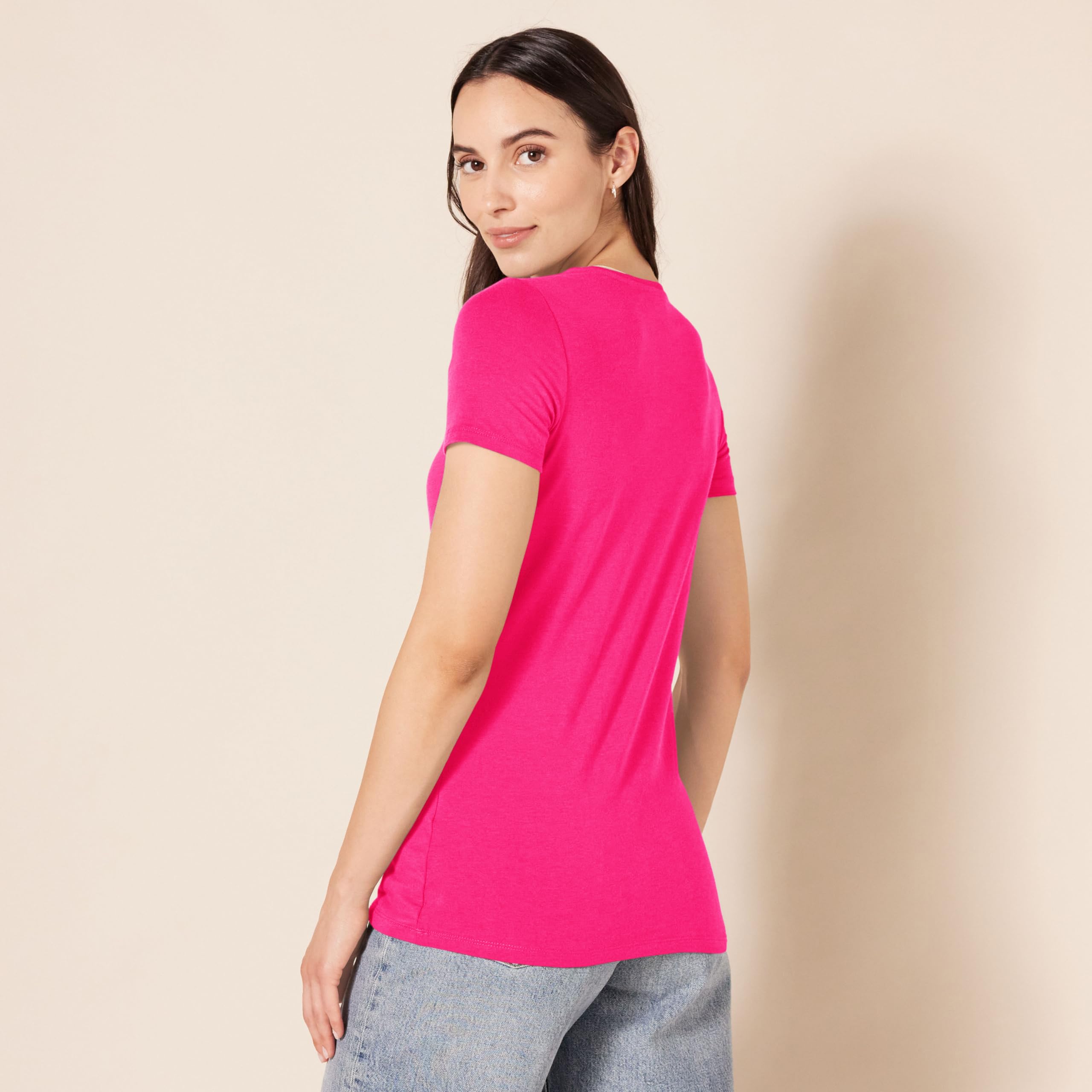 Amazon Essentials Women's Regular-Fit Short-Sleeve T-Shirt (Crewneck and V-Neck Options), Multipacks — view 195