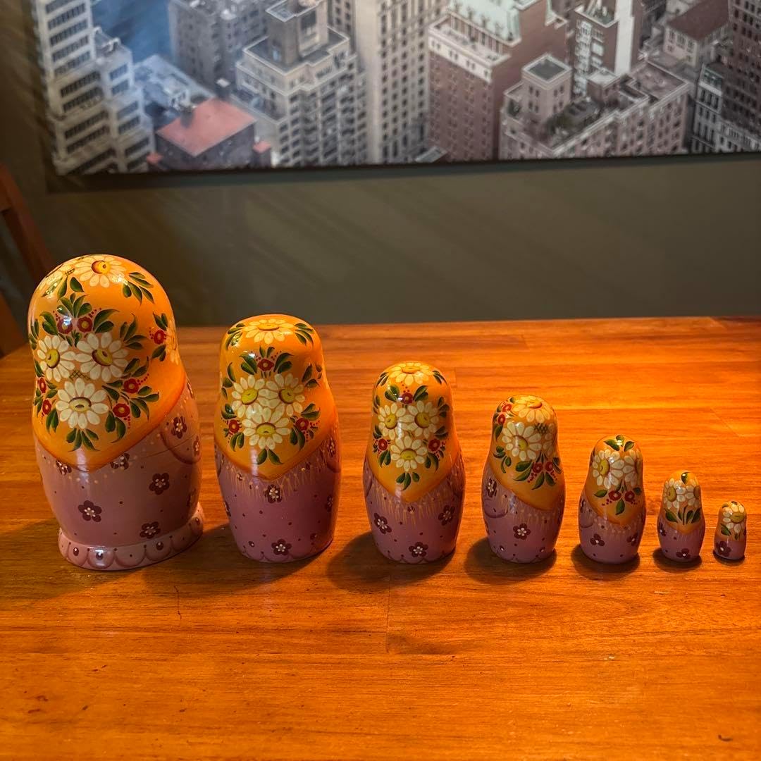 みぃ】ロシア雑貨☆マトリョーシカ(5P) ファーマーズ オリガ作 みぃ