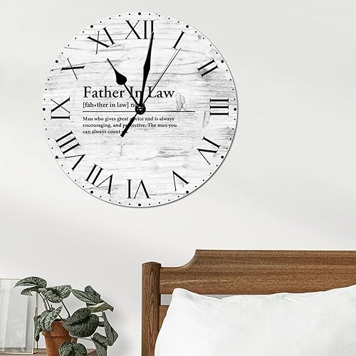 Miniatura 209 de Reloj de pared de PVC con definición de cuñado, reloj de pared redondo con citas espirituales, números romanos, tipografía, arte de pared, 8.8