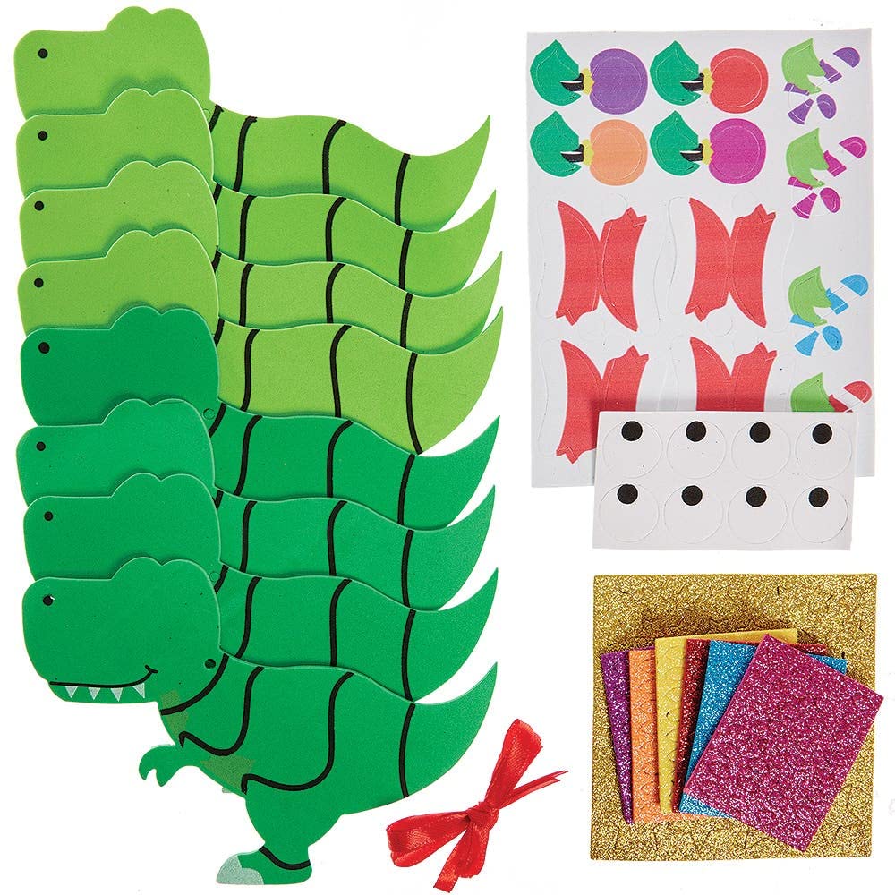 Dinosaurier-Aufkleber Bastelset – Packung Mit 8 Stück, Kreative Sticker Für Kinder Zum Dekorieren Von Kunstprojekten