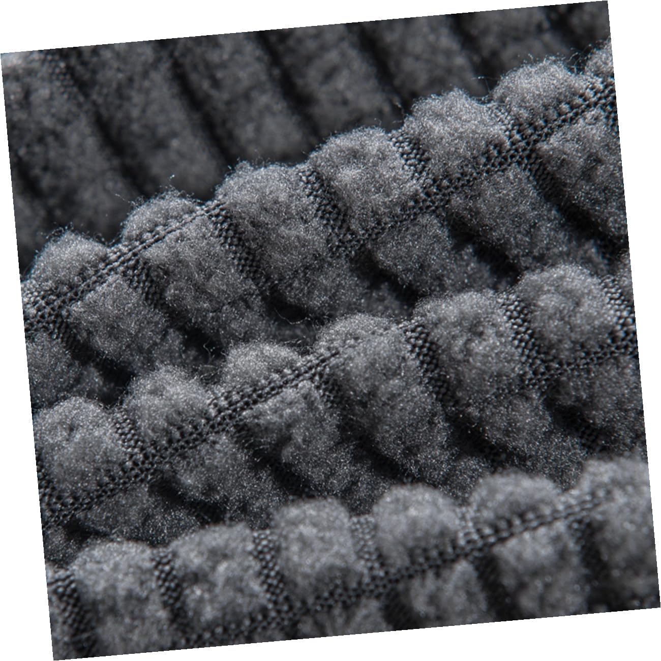 4pcs Grey Polyester Stretchy Dining Chair Covers Elastic Seat Protector Slipcovers for Home Office Dining Room