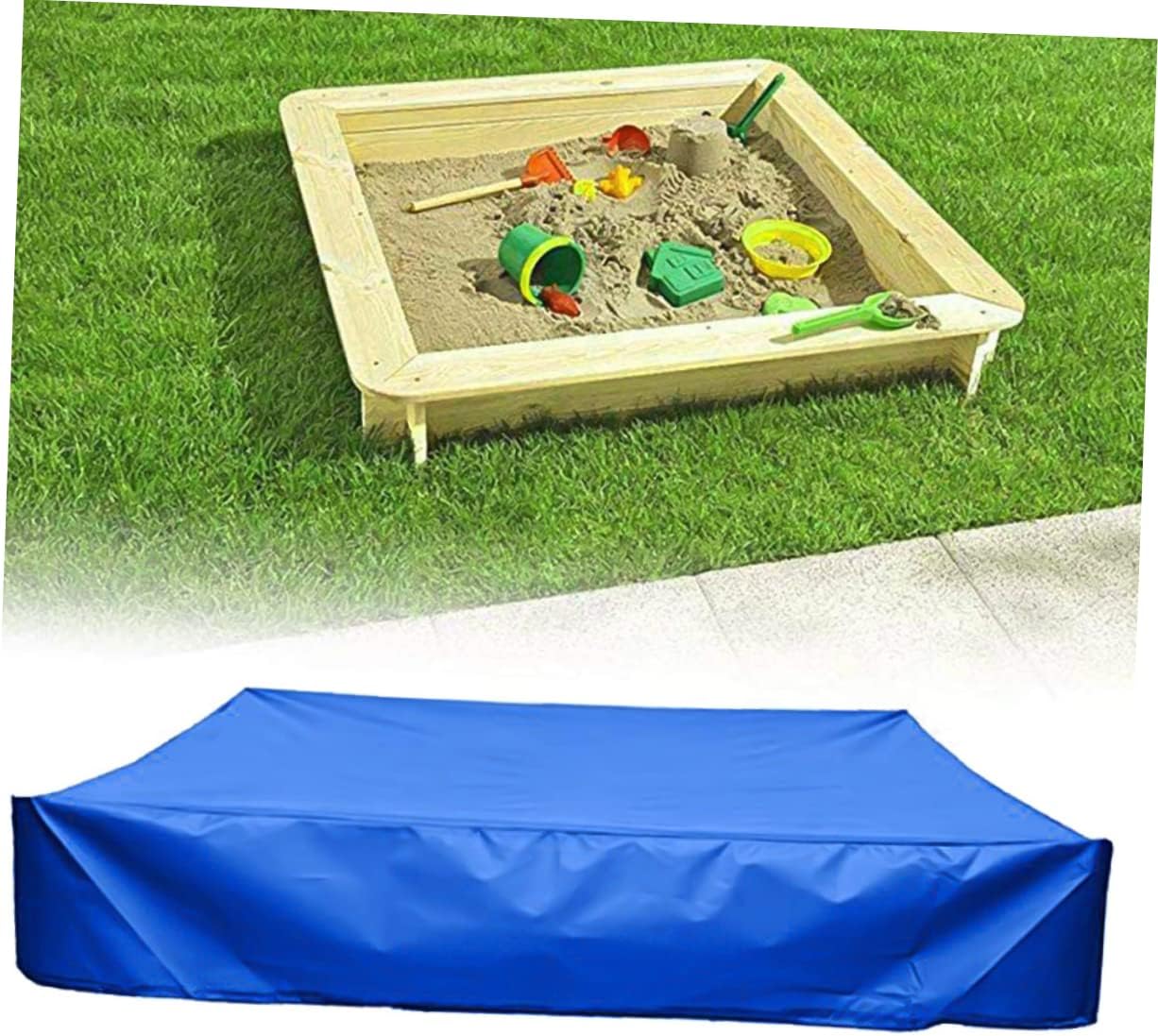 Foldable Outdoor Sandbox Cover for Boys and Girls Sand Box Shield Garden Cover Traction Rope