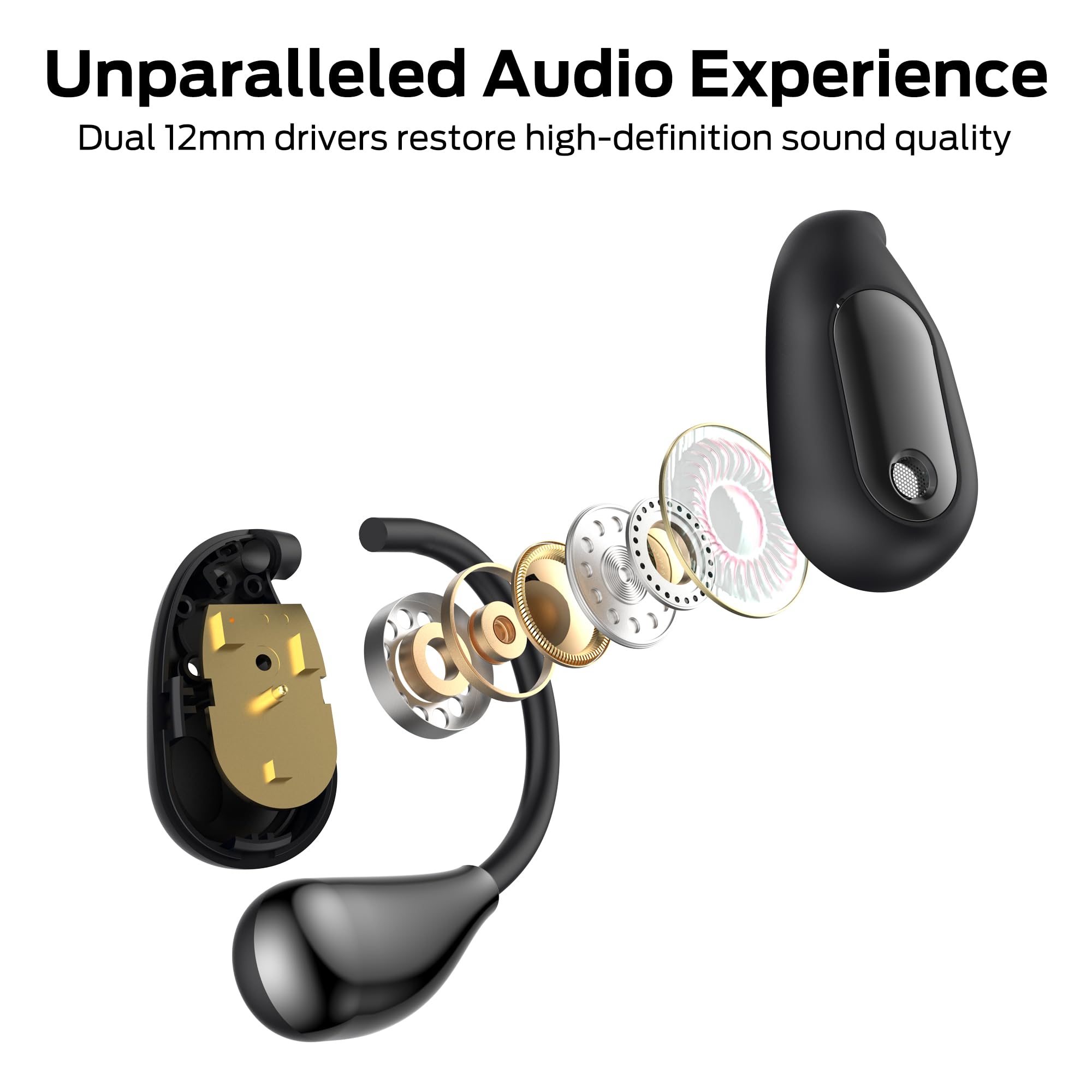 Écouteurs Open-ear Oraolo Bluetooth 5.3 - Clip D'oreille, Confortable, étanchéité IPX5, 24h D'autonomie - Pour Sport Et Plein Air - 10