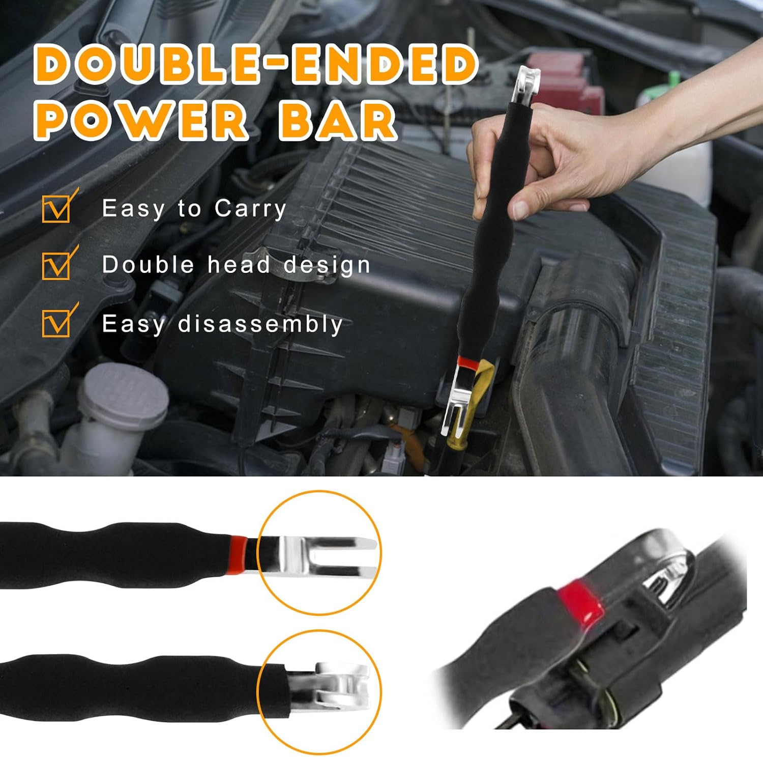 Car Clip Pliers/Disassembly Tools,Efficient Multi-Functional Automotive Snap Ring Pliers,Electrical Disconnect Pliers for Cars,Connector Separator Tool and Fuel line disconnect tool (4PCS)