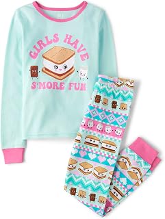Girls' Kids-PJ Long Sleeve Top and Pants Snug Fit 100% Cotton 2 Piece Pajama Set