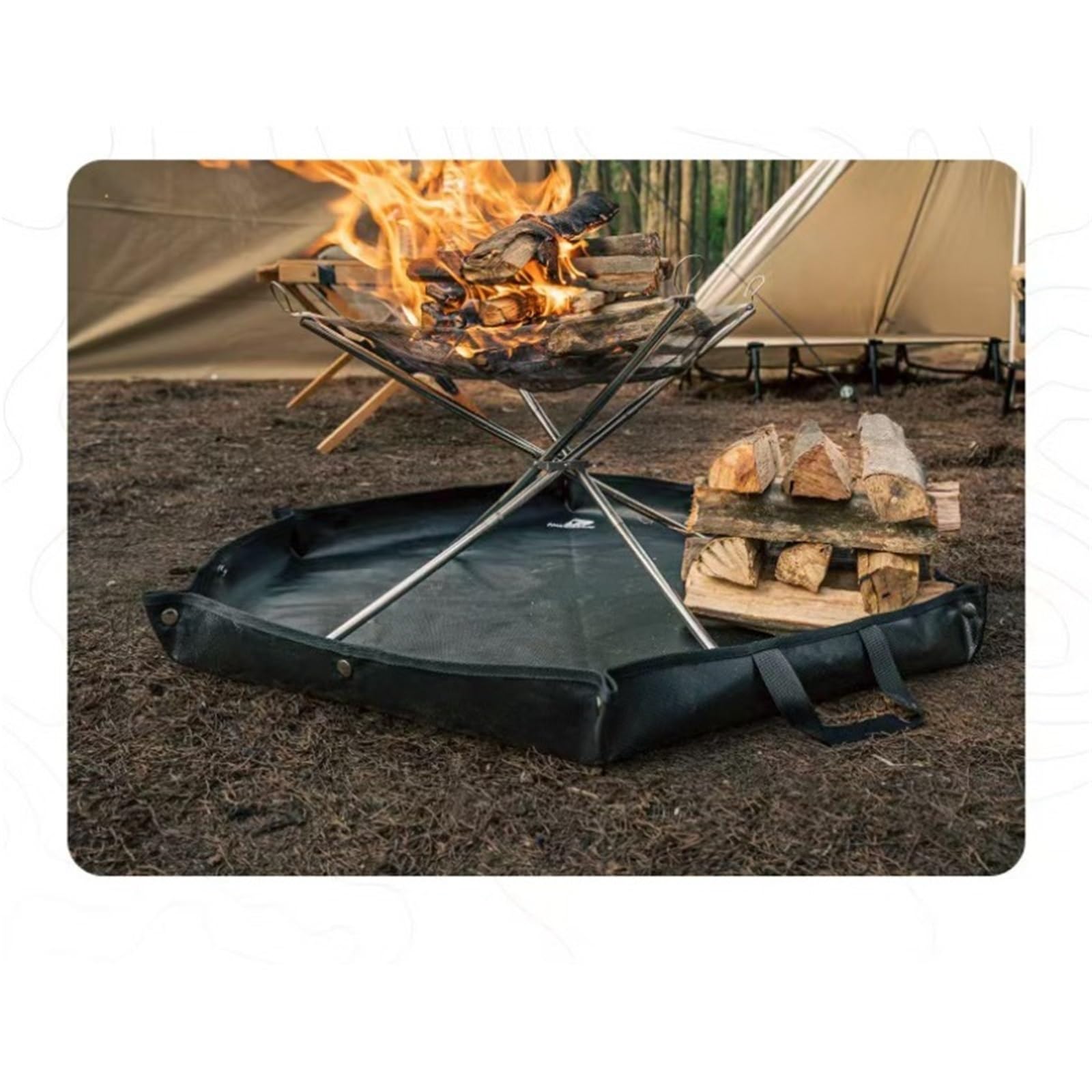 Tappeto Ignifugo per Barbecu Tappetino ignifugo da campeggio, barbecue, falò, telo picnic, tappetino in silicone resistente alle alte temperature(64x57cm)