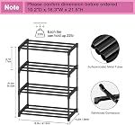 Autonomier 4 Tier Extra Small Shoe Rack (16.3" Wide), Narrow Stackable Shoe Shelf for Kids Toddler Adult, Lightweight Shoe Rack Stand for Closet Dorm Storage Organizer, Front Door Entrance, Entryway