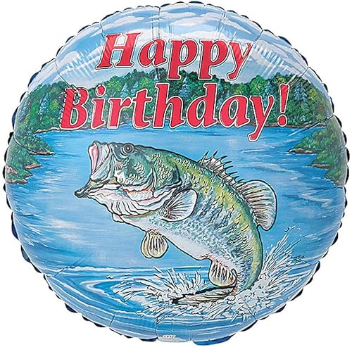18 de pesca Bass Pescado Happy Birthday fiesta globos Mylar Papá pescador