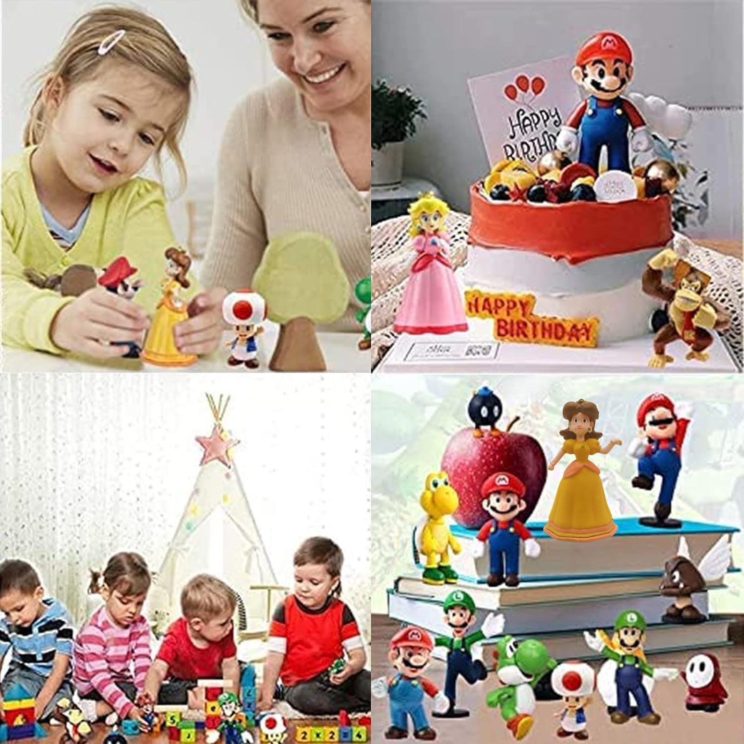 TinTin Mini-figuren, set van 6 cartoons, taarttoppers, taarttoppers TinTin Mini-figuren, set van 6 cartoons, taarttoppers, taarttoppers