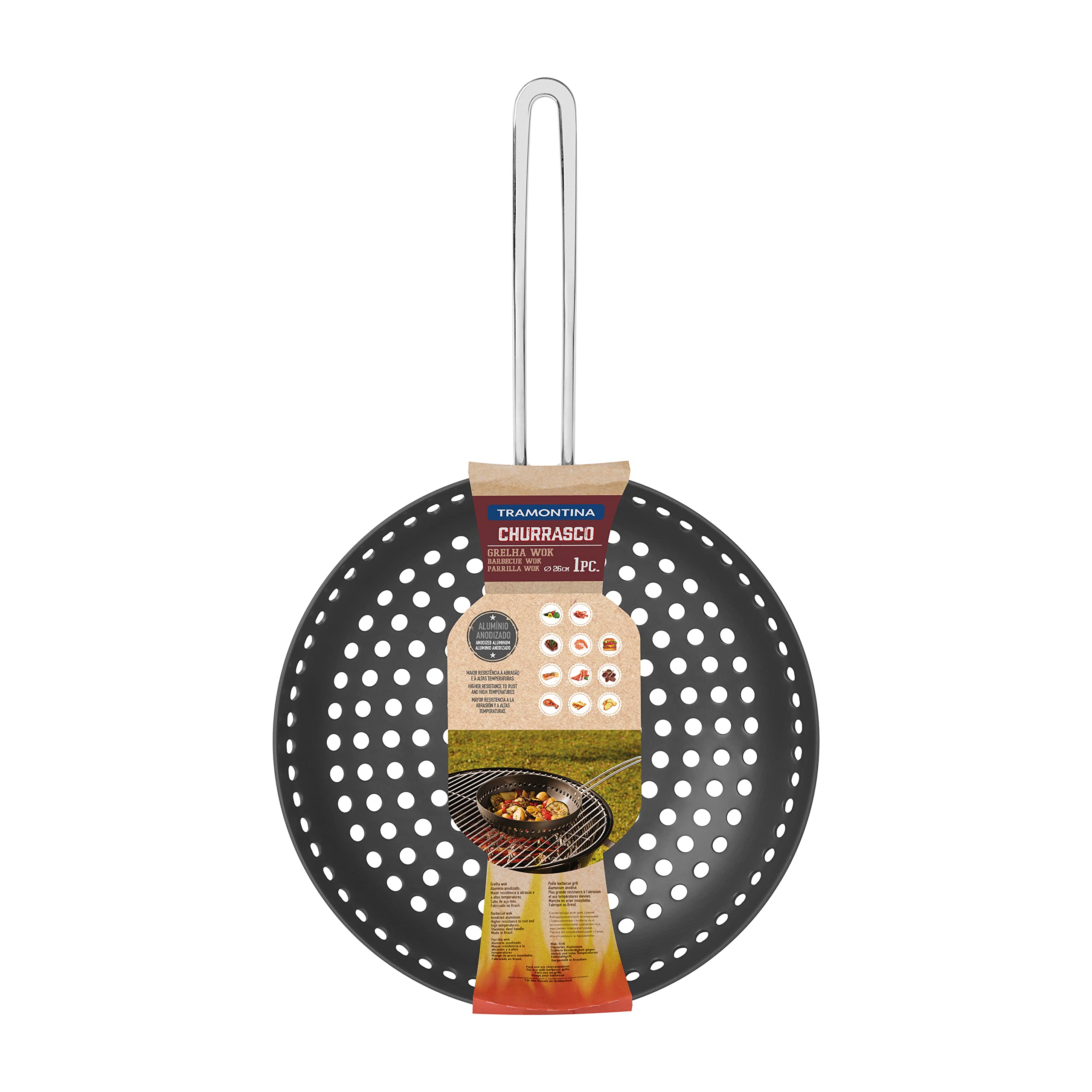 Tramontina Grill-Wok aus eloxiertem Aluminium, 26 cm