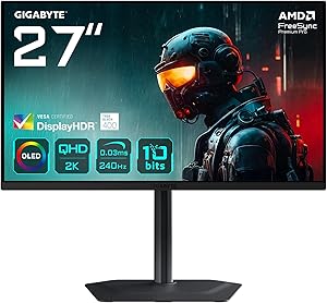 Gigabyte MO27Q2 27″ OLED QHD 240Hz, monitor gaming HDR