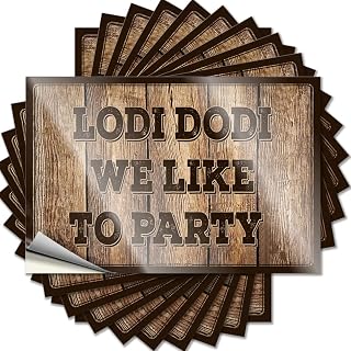 Home Bar Accessories Essentials Quote - Lodi DODI We Like to Party Vintage Durable Sticker Easy Apply for Bike Decor(6X9CM)