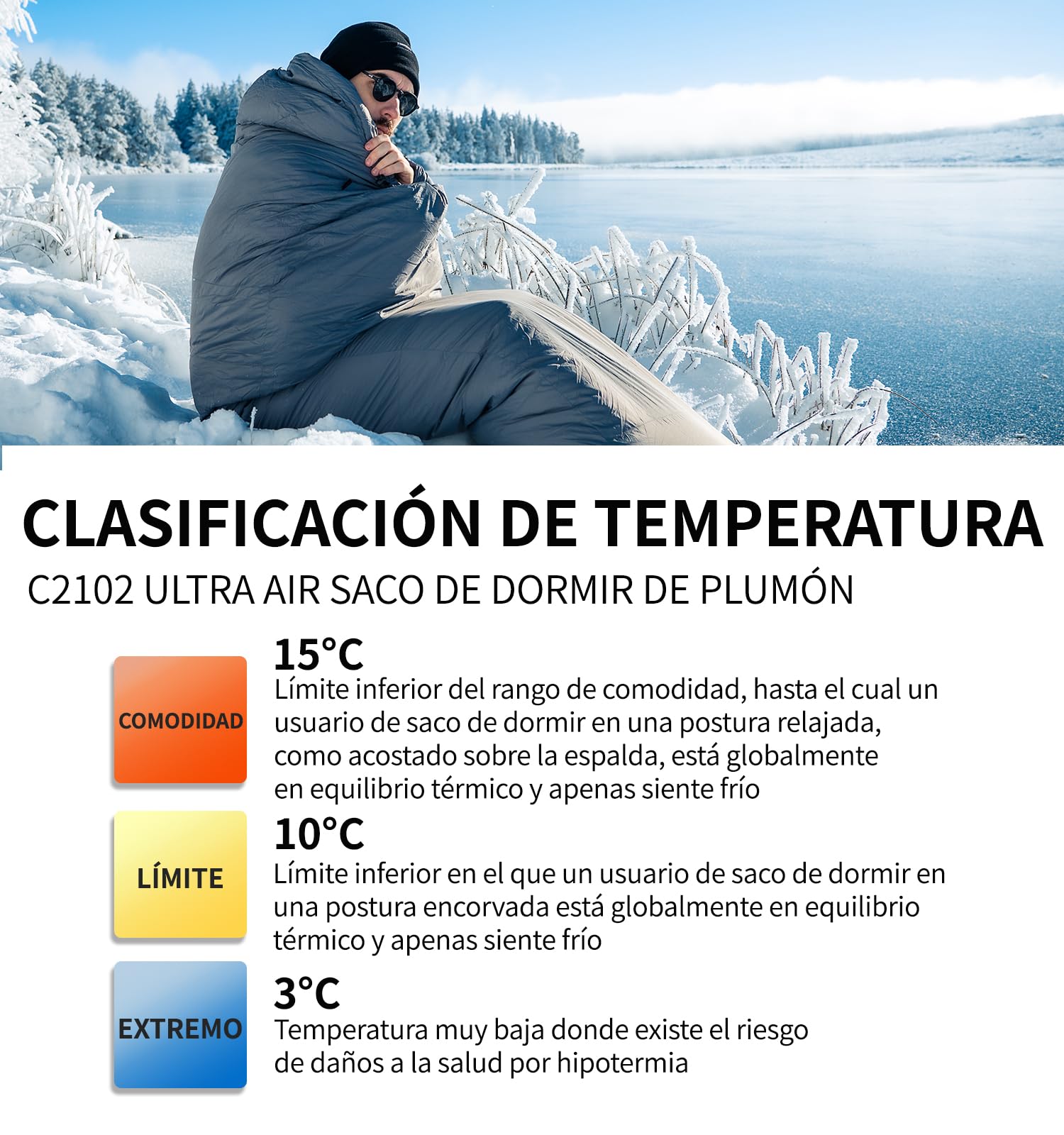 Litume Saco de Dormir Ultraligero y Compacto para Verano y 3 Estaciones, con 700+ Fill Power de Plumas, Saco Mumiiforme Portátil para Senderismo, Viajes, Camping y Mochilear Adultos montañismo