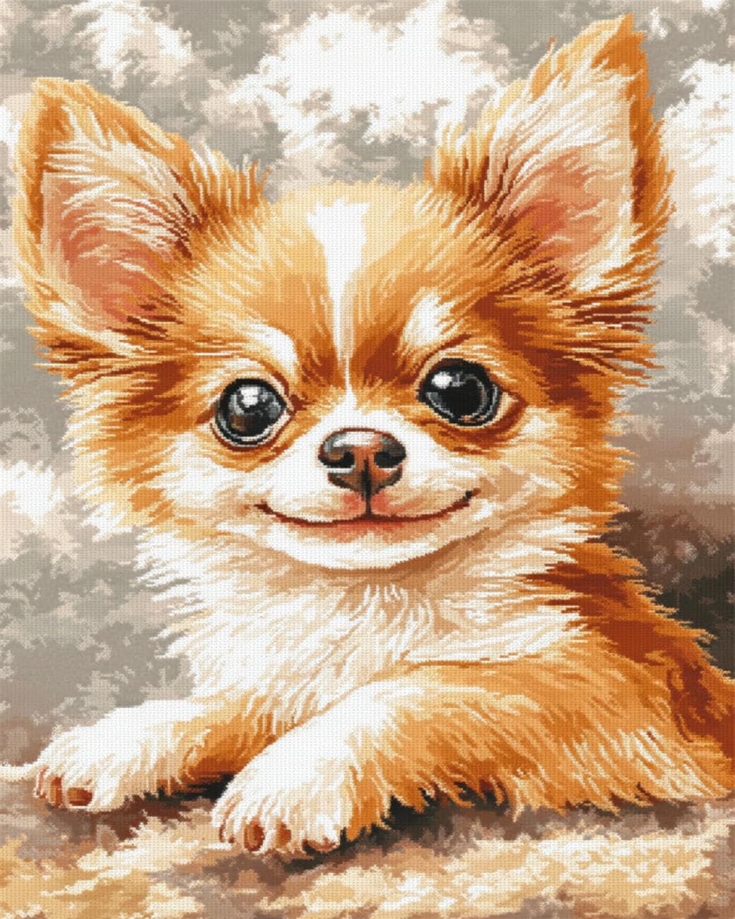 AxiangziK DIY Embroidery Kits Cartoon Chihuahua 11CT 40x50cm