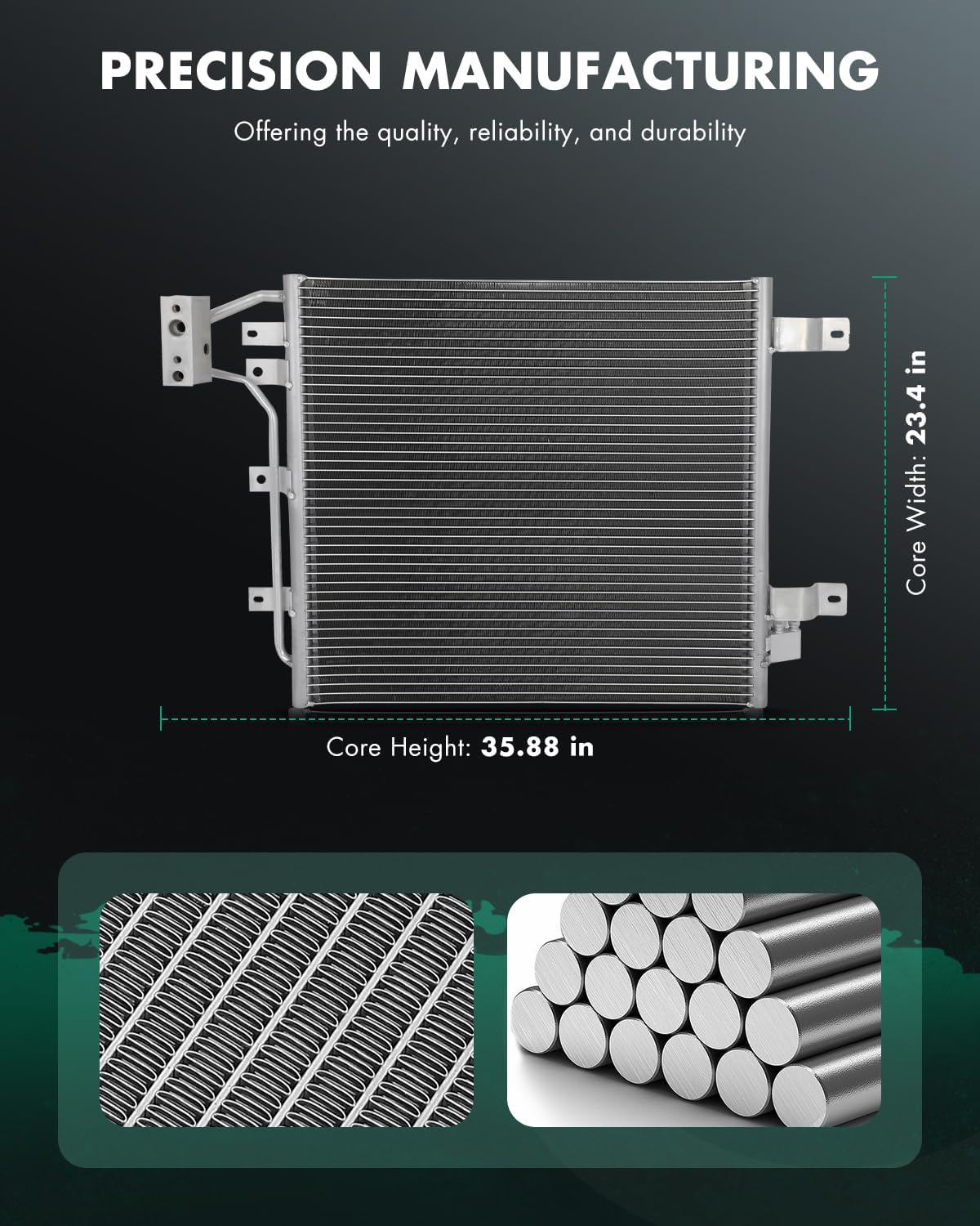 scitoo 4239 condenser air conditioning ac condenser compatible for 2014-2015 for jeep wrangler 2012-2017 for jeep wrangler 3.6l 2018 for jeep wrangler jk 3.6l