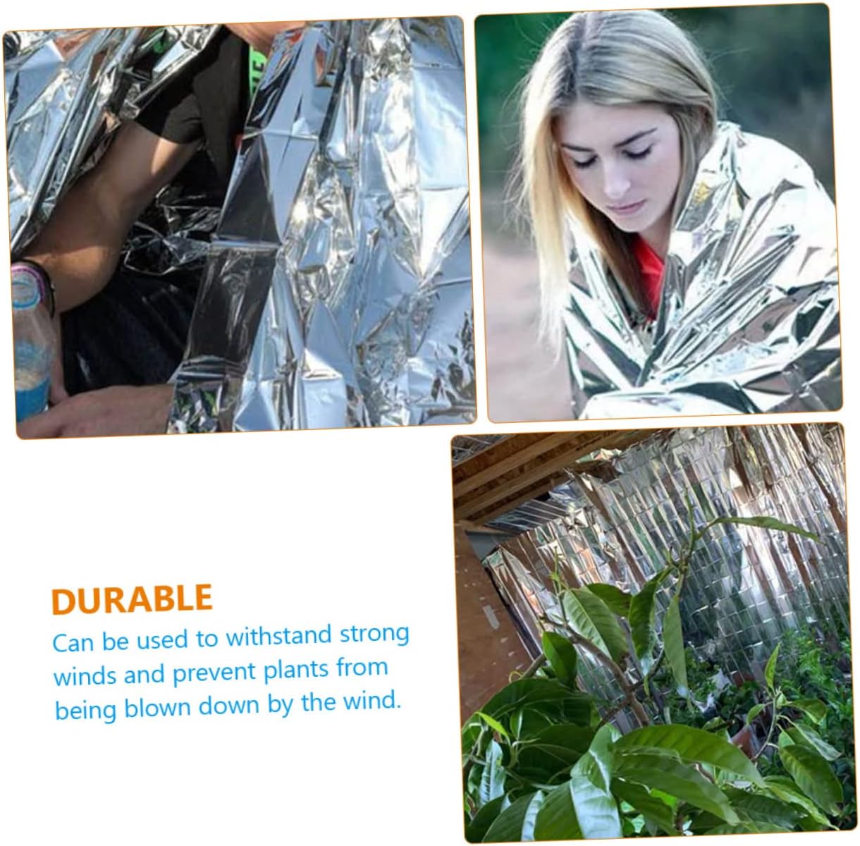 Milisten 12sheets Insulation Blanket Reflective Film for Garden Beds Plant Shade
