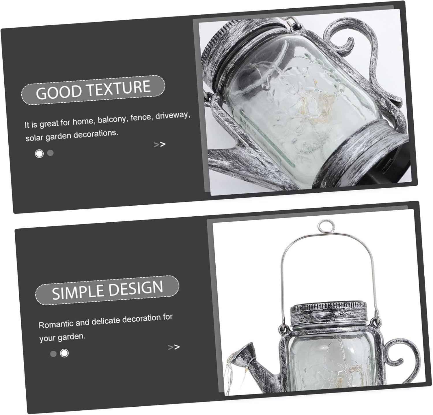 Generic Jar Solar Lights 2 Pack Solar Jar Lid Lights for Garden Yard Patio Decorative Solar Lanterns