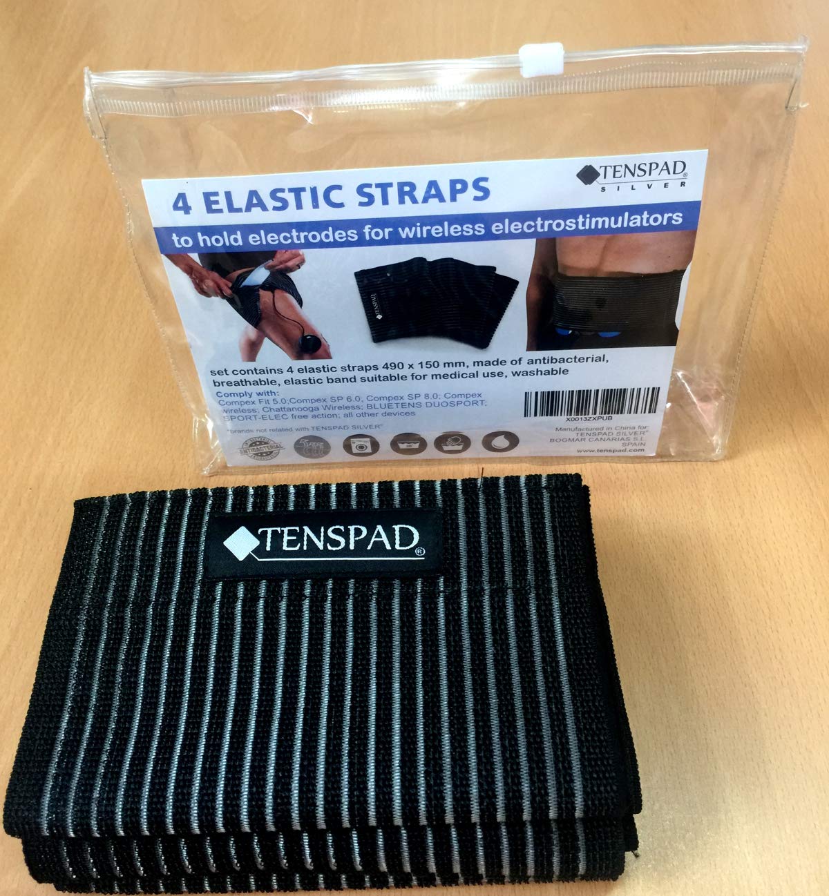 Set mit 4 elastiche Bändern für Kabellose Gerät zum halten der Elektroden
