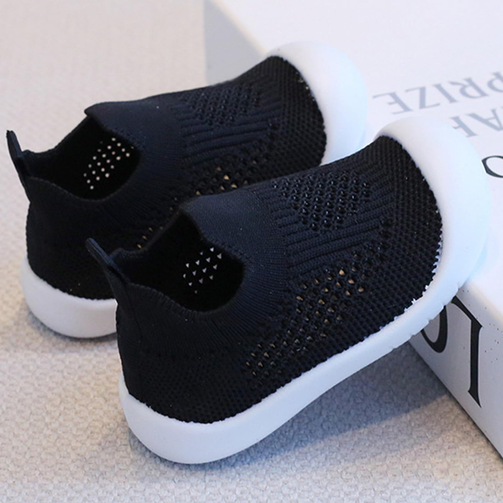 Chaussures Bebe Garcon Fille Chaussures Bebe Premier Pas Doux et Respirant Confortable Antidérapantes 0-3 Ans