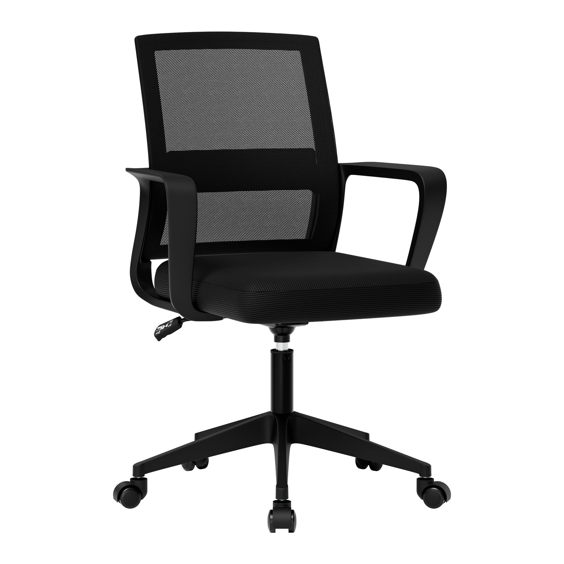 Mesh Office Chair Ergonomic Desk Chair with Upholstery Executive Office Chair with Armrests Mid-Back Task Chair Height-Adjustable Computer