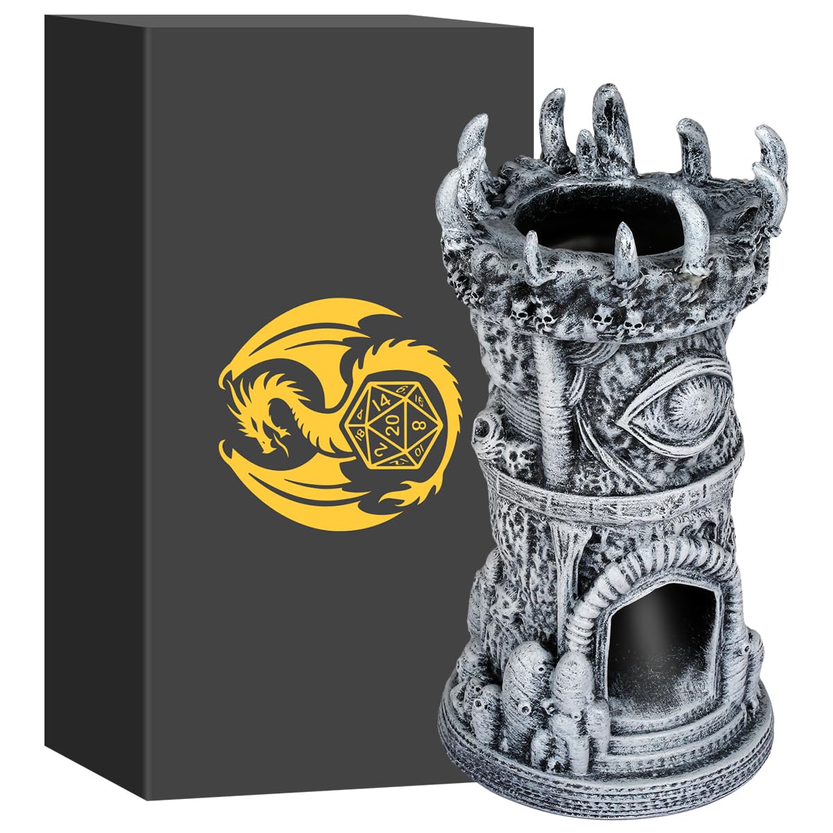 Torre de Dados del Cíclope, Bandejas de Liar de Resina D&D, Juegos de rol Accesorios, Torre del Cíclope para Dados, Trono de Dados 3D, Regalos para Jugadores de fantasía de DND (Dados no incluidos)