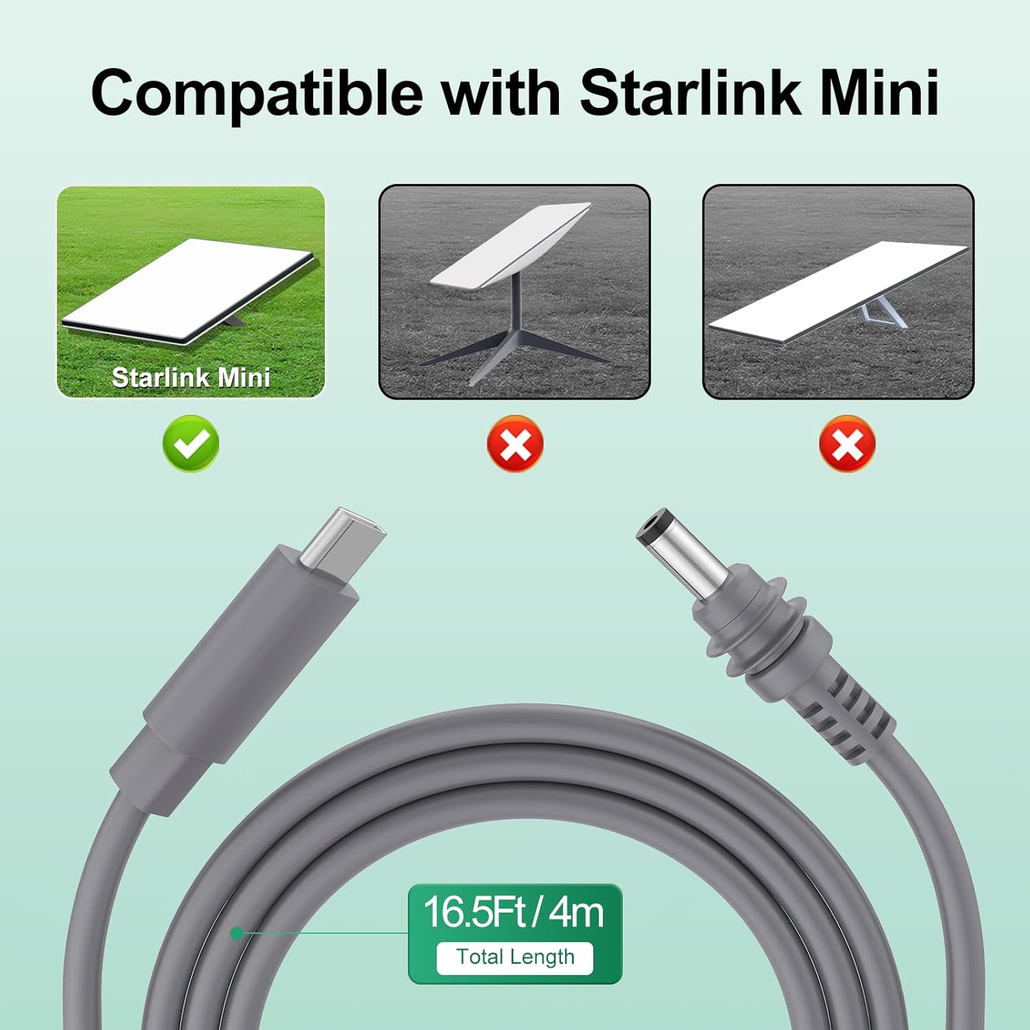 Power Cable Compatible with Starlink Devices (Stralink Mini Cable)