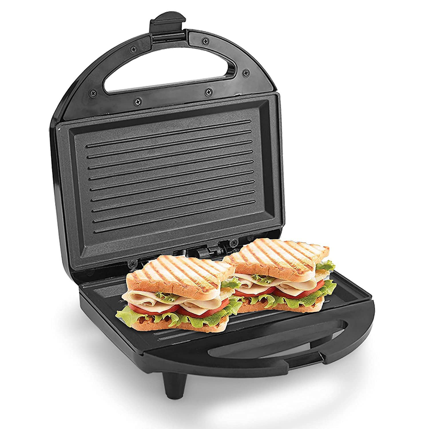 Cospex Sandwich Maker 2 Slice Sandwich Toaster Machine Non-Stick Easy Clean 750W Triangle Cooking, Non-Stick Coating Plate(with 2 Year Replacement Warranty)-picture-28
