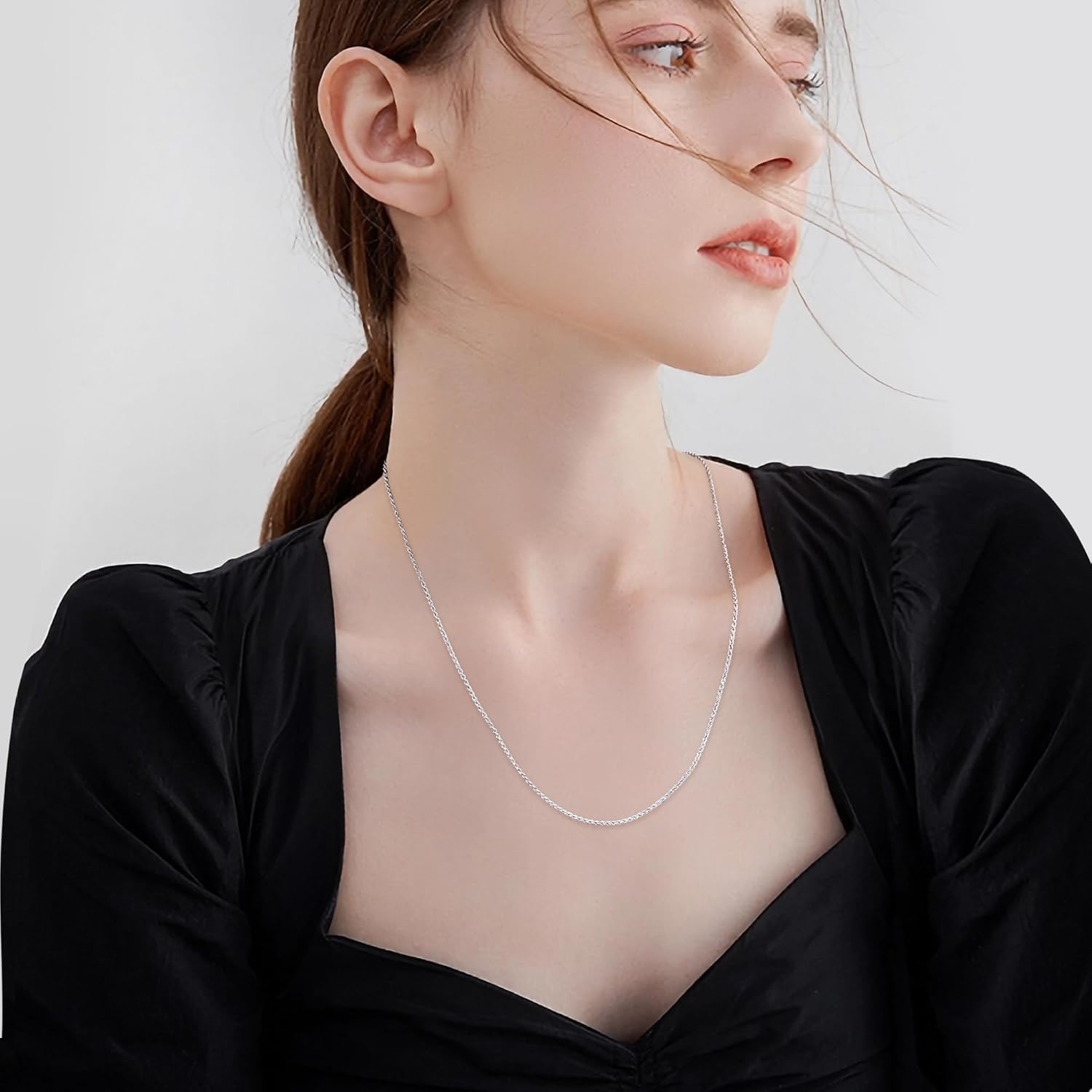 Gacimy 925 Sterling Silver Rope Chain for Women Men, 1.2mm 1.5mm 1.8mm Width 16 18 20 22 24 Inches Length - Image 4