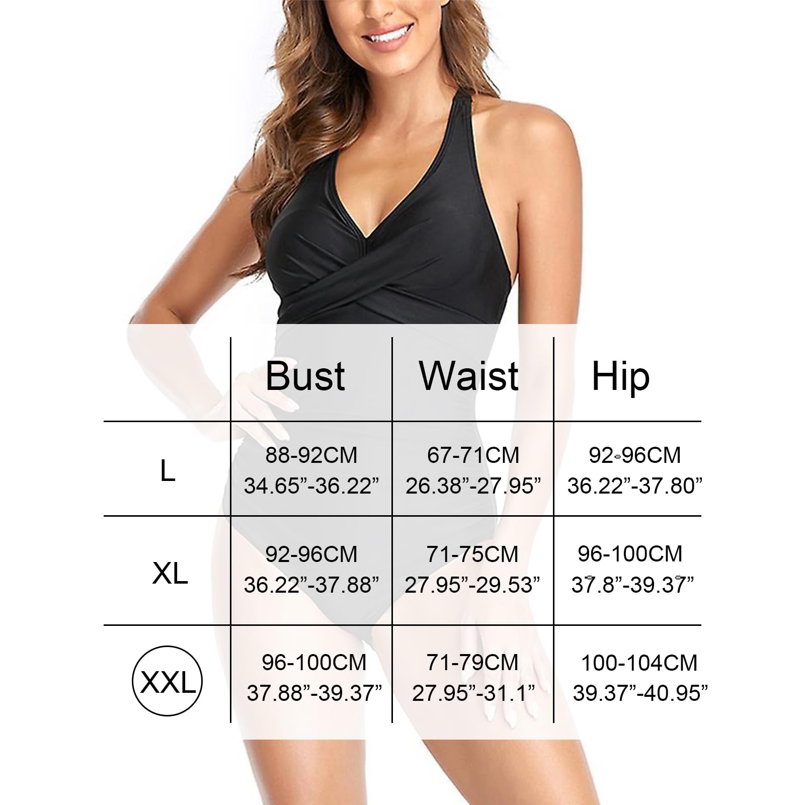 Mujer Traje de Baño de Una Pieza Control de Barriga Fruncido Bañador Halter Cuello en V Push Up Traje de baño Acolchado Monokinis