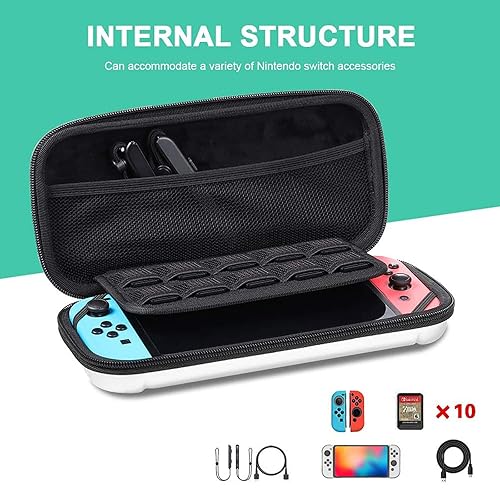 Miniatura 3 de CALLCASE Carrying Case for Nintendo Switch OLED Switch - Shockproof Protective Hard Shell Storage Bag for NS Console and Accessories, Portable