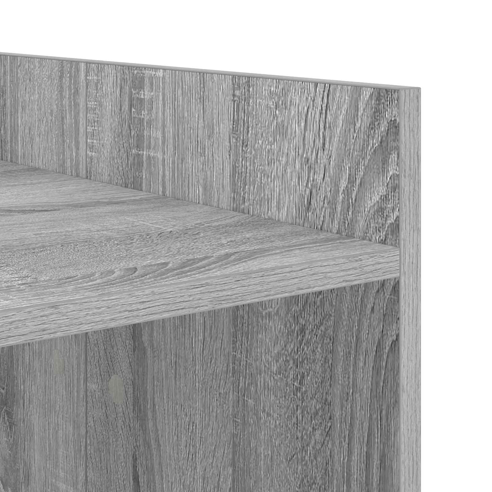 Mobile per lavatrice in legno Sonoma grigio, 67,5 x 48 x 97 cm, con vano portaoggetti, scomparti, porta e ripiano per bagno, lavanderia e ordine in piccoli spazi