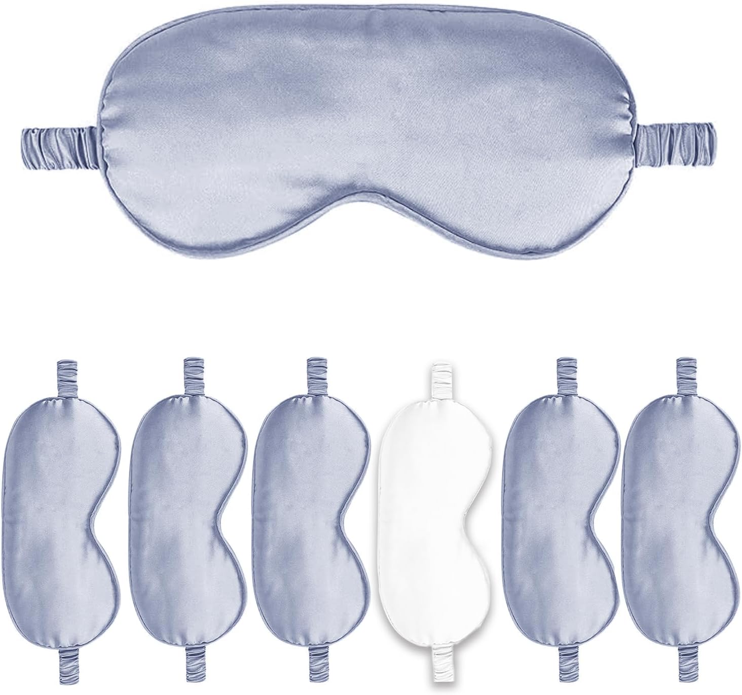 7PACK Satin Eye Mask Silk Sleep Masks Silky Blackout Eyes Covers Sleeping Blindfold Eyeshade Wedding Bridal Gift Travel Naps