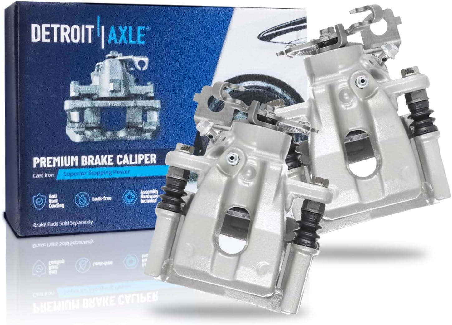 Detroit Axle Rear Disc Brake Caliper Pair with Brackets for Toyota Corolla/Matrix/Pontiac Vibe