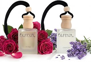 OLFENZA Rose Lavender Car Perfume Hanging Air Freshener Wooden Diffuser Bottles Auto Fragrance for Car Interior Wardrobe C... Price In India