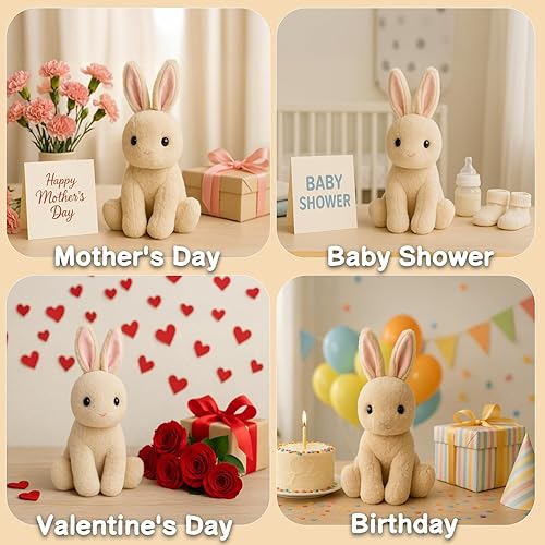 Miniatura 6 de WEIGEDU Animal de Peluche Relleno Conejito de 17.3 Pulgadas para Niños, Niñas y Bebés - Regalo Perfecto para Cumpleaños, Pascua y Navidad para la