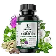 Lukaree Chlorophyll Herbal Complex Capsules, 60 Vegan Chlorophyll Capsules for Detox, Digestion, Gut & Skin Health, Energy & Immune Support, Long-Term Freshness & Well-Being