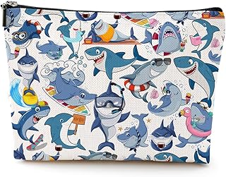 LONGXIN Bolsa de cosméticos de tiburón, regal...