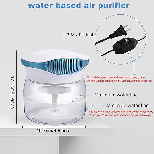 Miniatura 6 de Purificadores de aire de agua para el hogar, difusor de aroma para lavadora de aire, purificador de aire arcoíris, humidificador de lavado de aire,