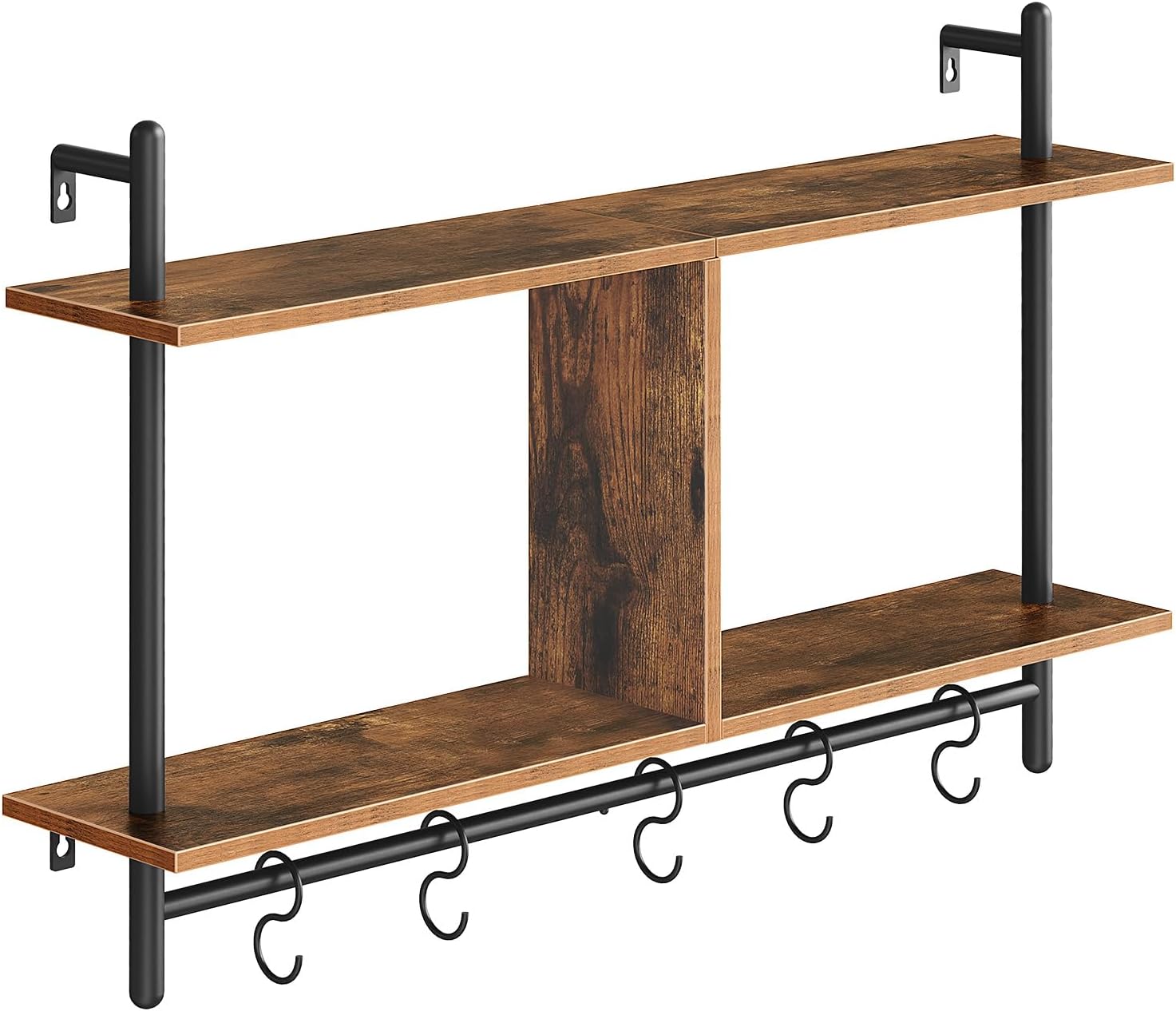 Amazon.com: HOOBRO Floating Shelves, 30.3 Inch 2-Tier Wall Mounted ...