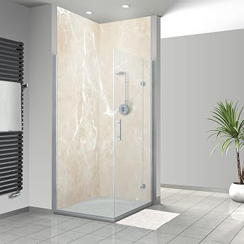 Wandfreude Shower Back Wall Aluminium Composite Panel Made to Measure Ivory