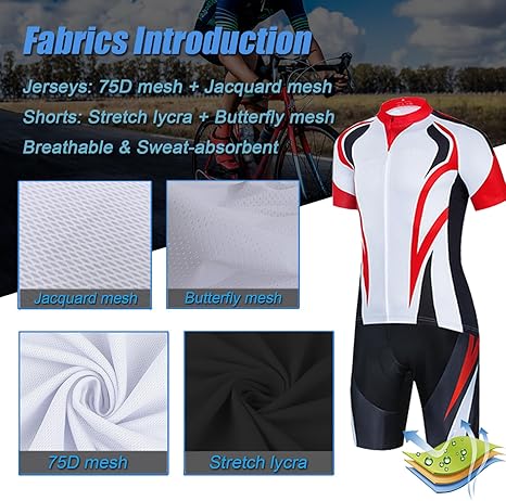 Completo Ciclismo Donna Estivo - Maglia Manica Corta E Pantaloncini Con Imbottitura Gel 9D - Foto 9