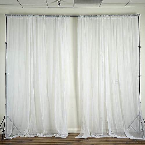 Miniatura 34 de Tela y espuma de New Creations Inc, ignífugo/resistente, transparente y transparente con telón de fondo de gasa, panel divisor de habitación, tubo y