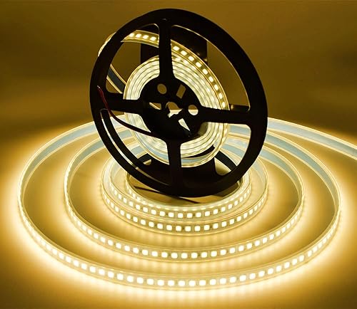 Miniatura 18 de Tiras de luces LED, súper brillantes DC12V 5m/16.4ft 15000LM SMD5054 (5050 actualizado) 600 luces LED, tiras de cinta LED flexibles regulables, tubo
