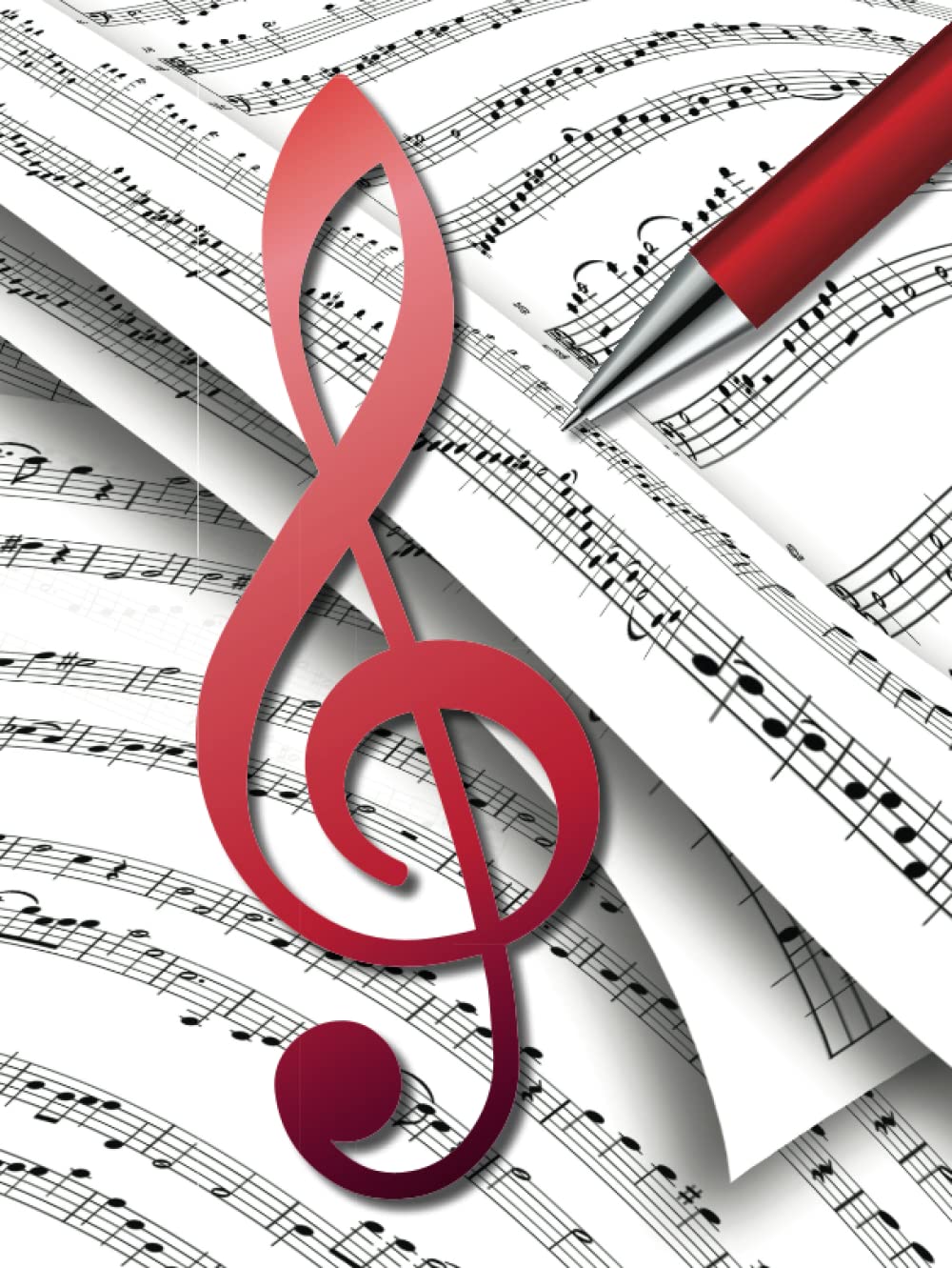 Cahier de musique clef de SOL A4 pour ne plus manquer de place sur vos partitions
