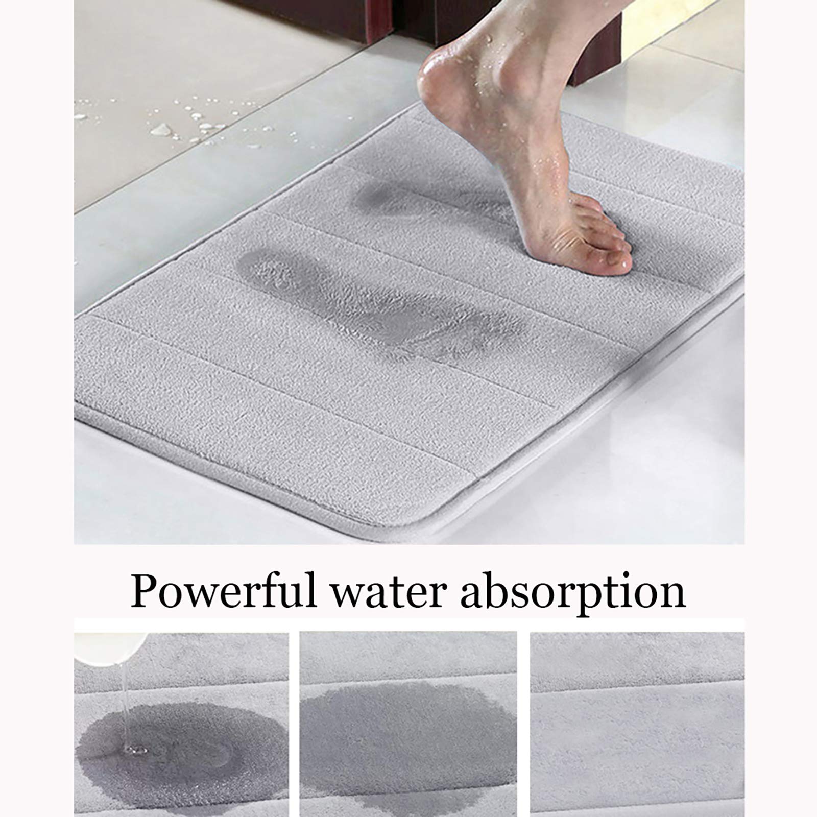 Zerbino Memory Foam corallo del panno antiscivolo bagno Mat molle eccellente microfibra Bath Mat Lavabile in lavatrice Bagno Tappeti assorbente eccellente spessa e resistente Bagno Tappeti,2,50cmx80cm