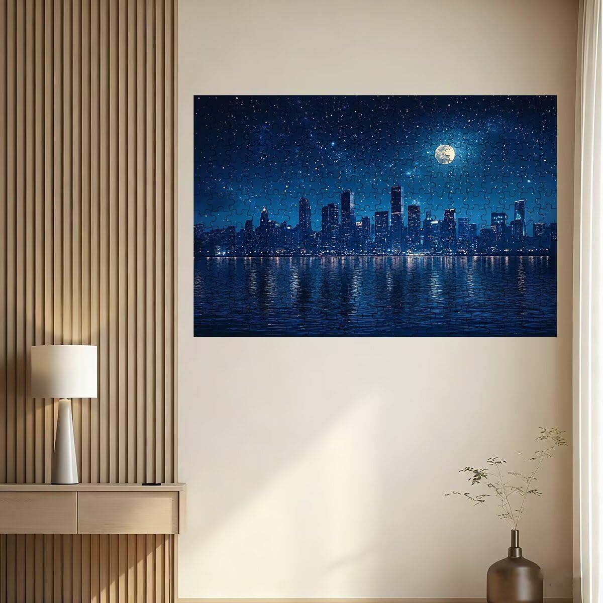 Puzzle 1500 sztuk miasto, gwieździste puzzle, puzzle 1500 dorosłych, puzzle dla dorosłych z pudełkiem prezentowym, drewniane puzzle wyzwanie dla całej rodziny, oryginalne prezenty dla kobiet -2888