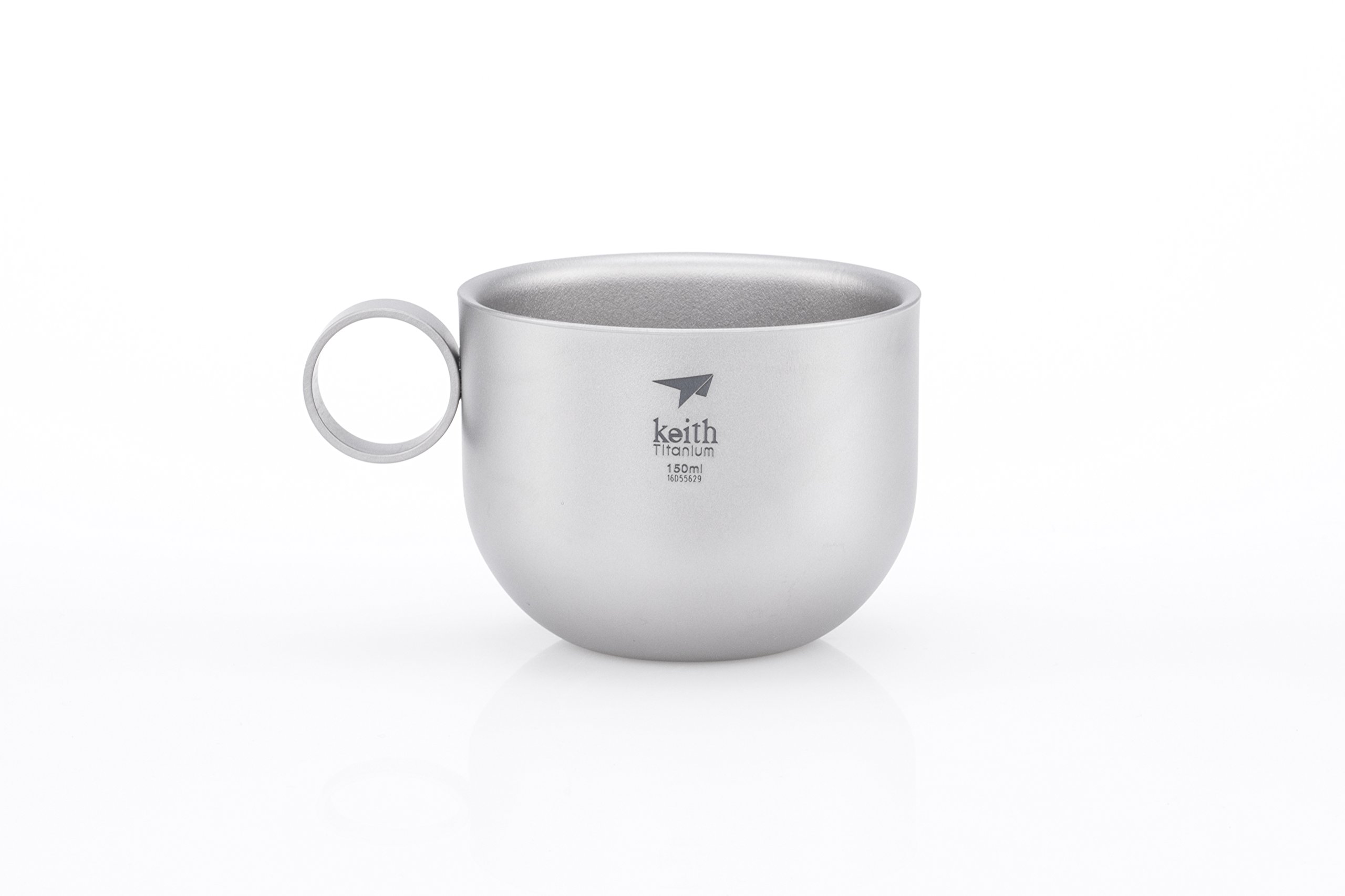 Keith Tasse à café en Titane avec Soucoupe et cuillère Ti3601