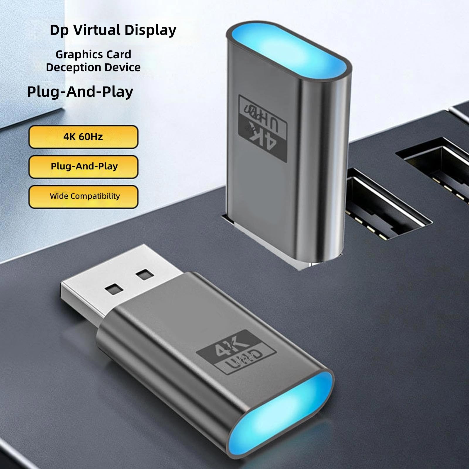DisplayPort Headless Display Emulator Adapter für Fernzugriff